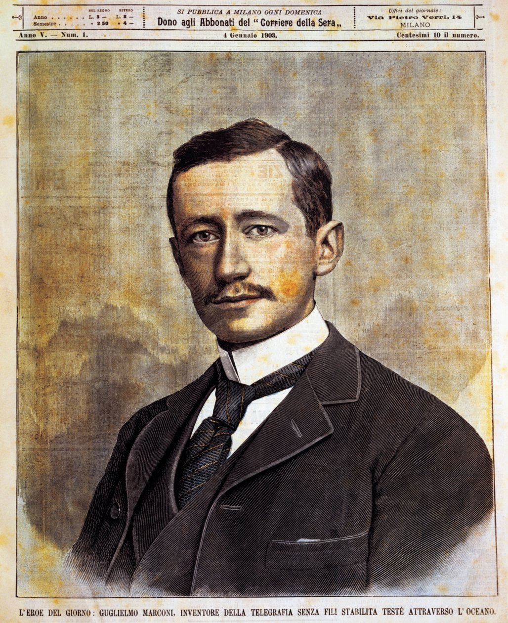 Ritratto di Guglielmo Giovanni Maria Marconi (Bologna) da Achille Beltrame