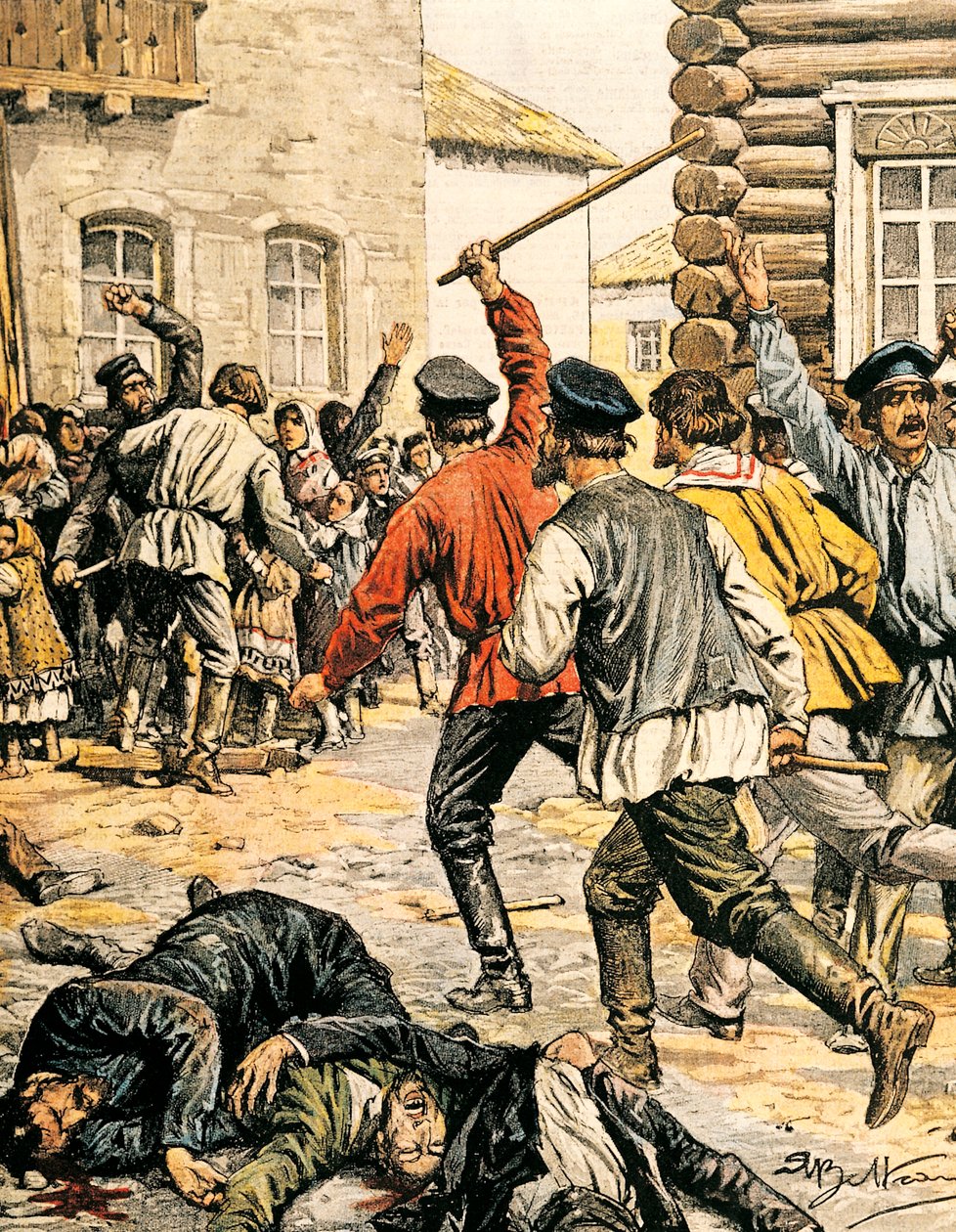 Scena di antisemitismo in Russia da Achille Beltrame