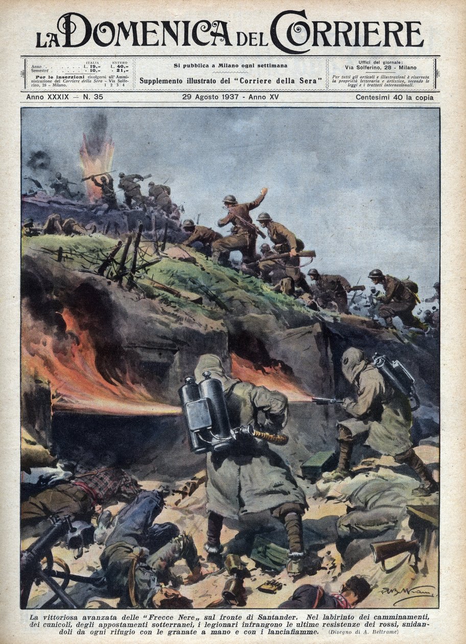 Guerra civile spagnola: avanzata delle brigate 