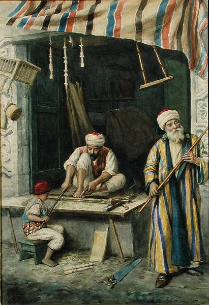 Carpentieri arabi, c.1875 da Achille Buzzi