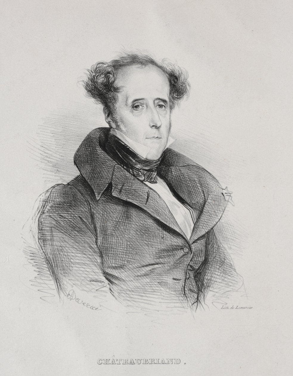 François René Auguste Victome de Chateaubriand da Achille Devéria