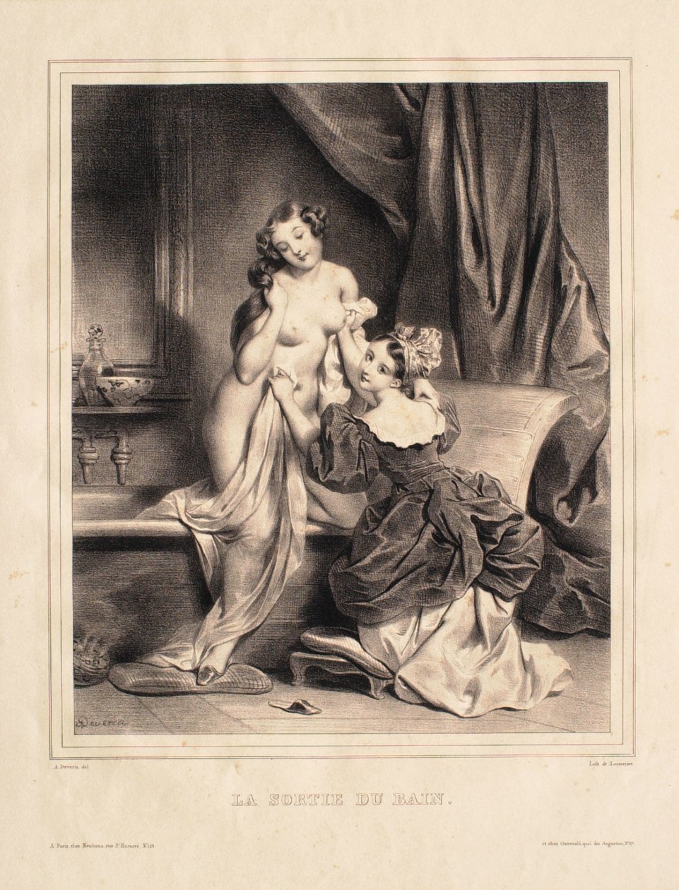 Uscendo dal bagno da Achille Devéria