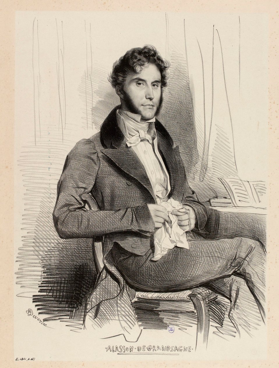Ritratto di Ajasson de Grandsagne da Achille Devéria