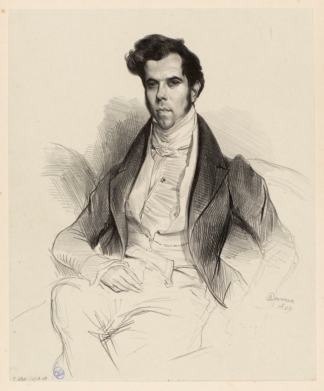 Ritratto di Horace Say (1794-1860), economista e deputato da Achille Devéria