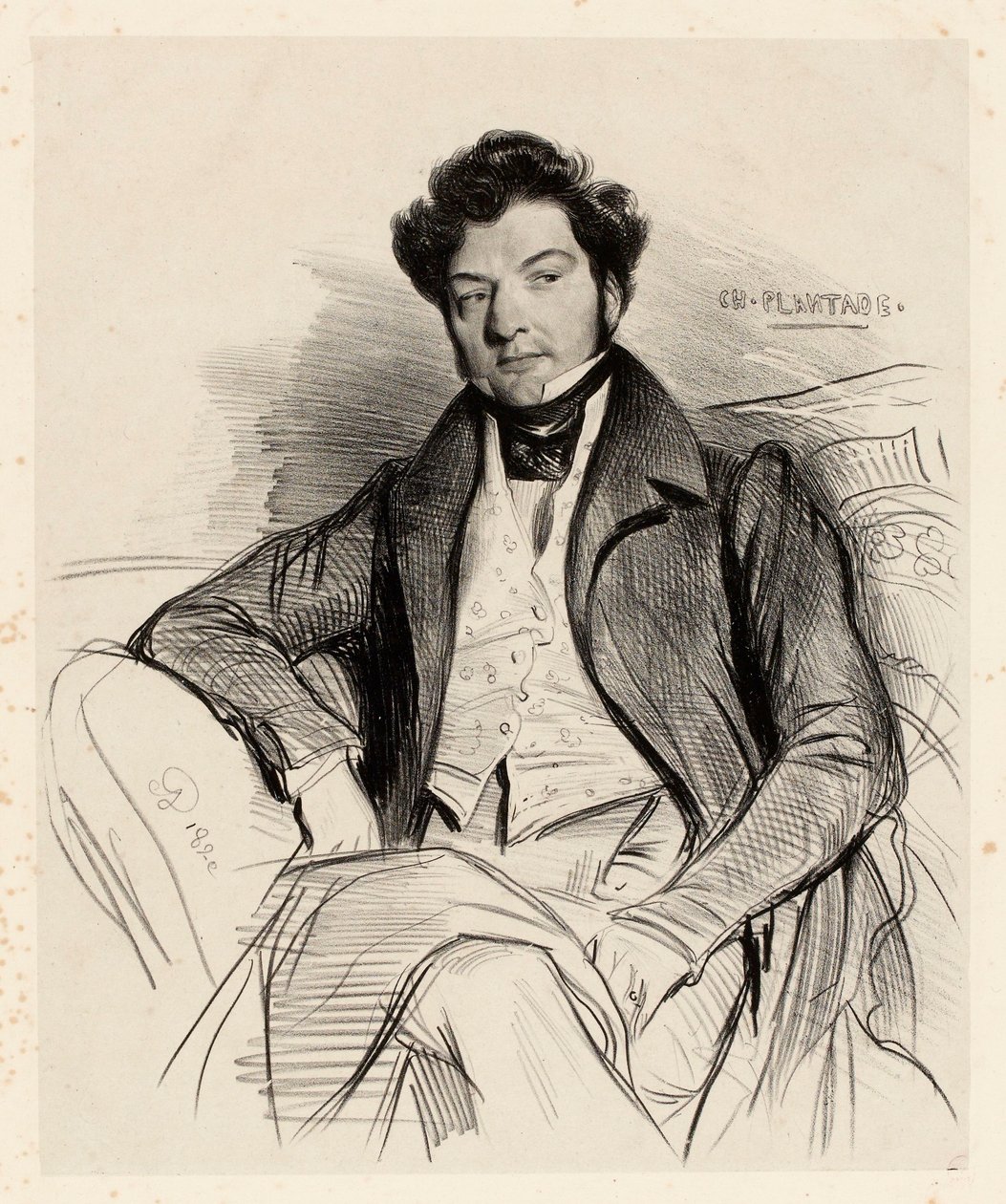 Ritratto di Charles Plantade da Achille Devéria