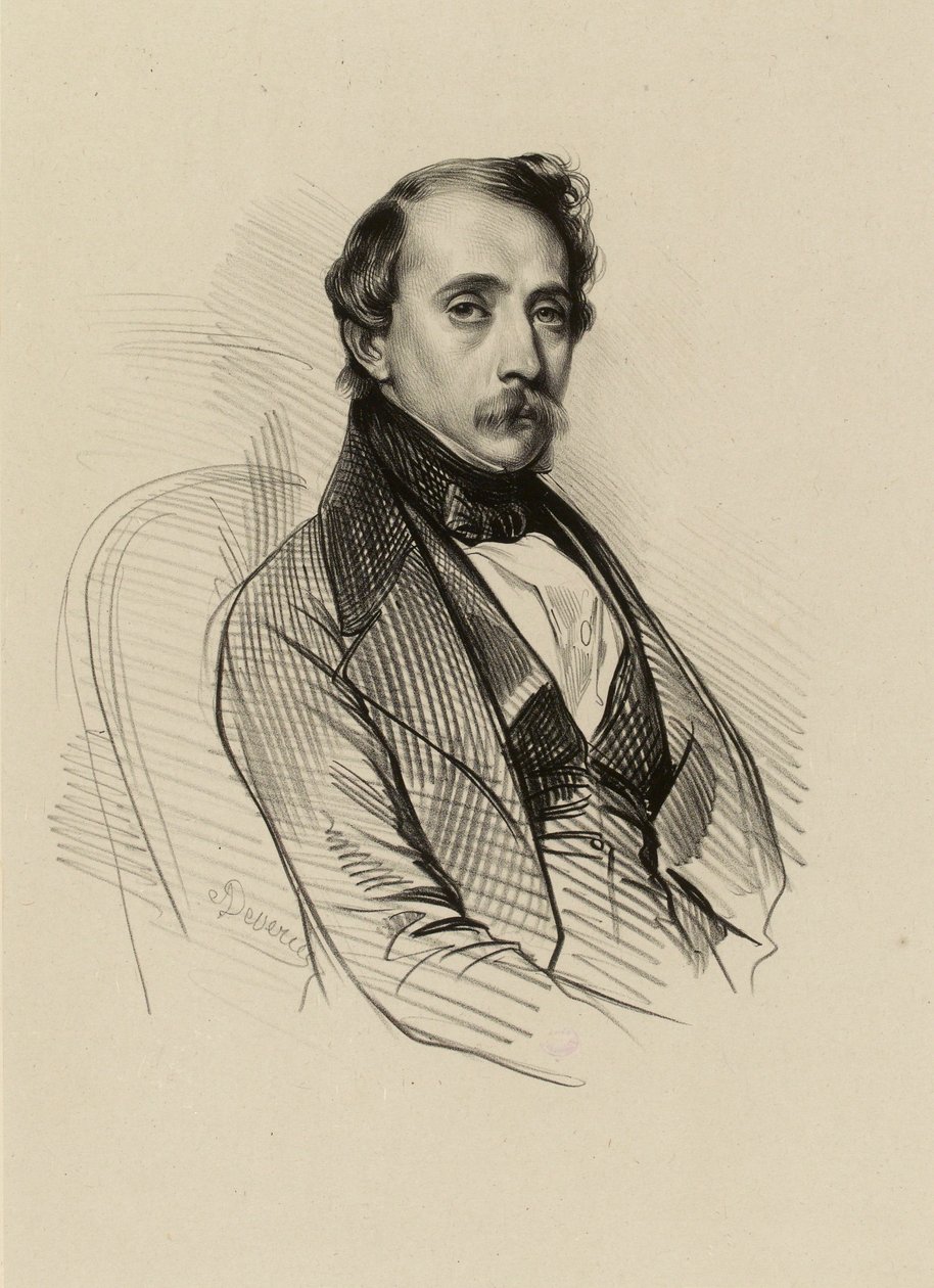 Ritratto di François-Alexandre David, litografo.  (IFF 190) da Achille Devéria