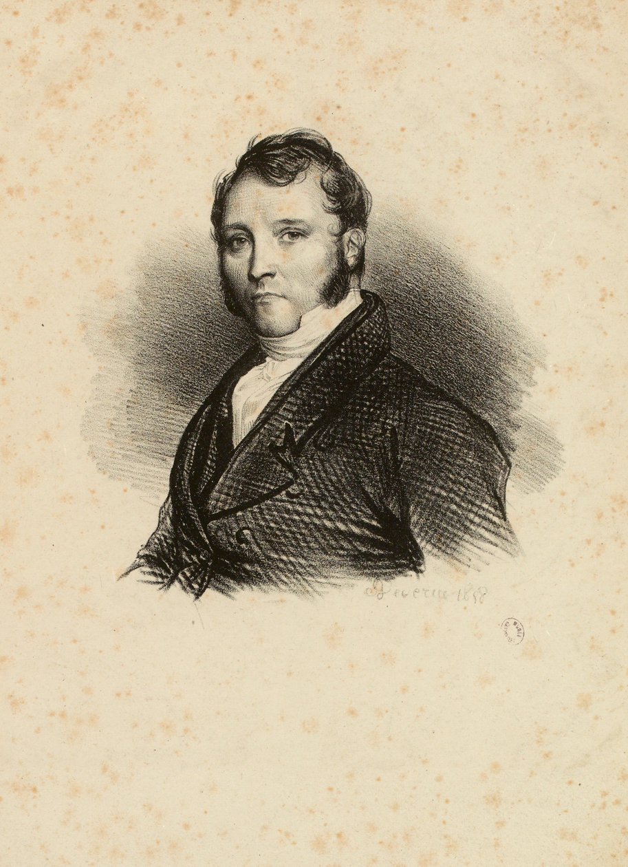 Ritratto di uno sconosciuto con basette da Achille Devéria