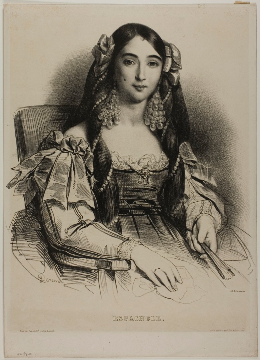 Ritratto di donna spagnola da Achille Devéria