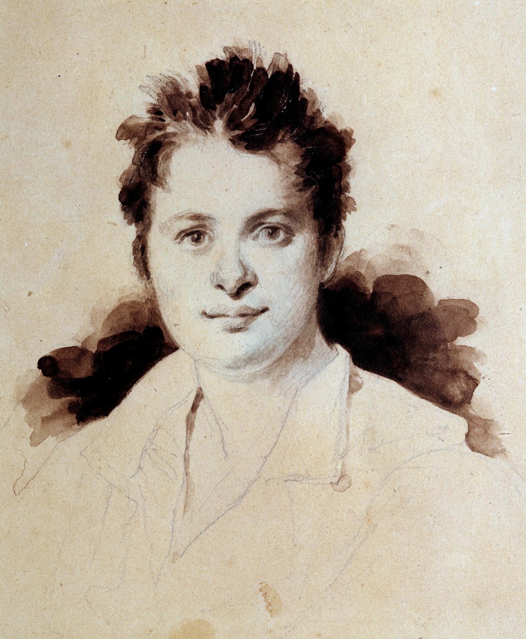 Ritratto del giovane scrittore francese Honoré de Balzac da Achille Devéria