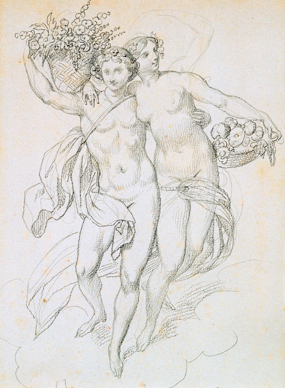 Psiche e Cupido, c1820-1857 da Achille Devéria