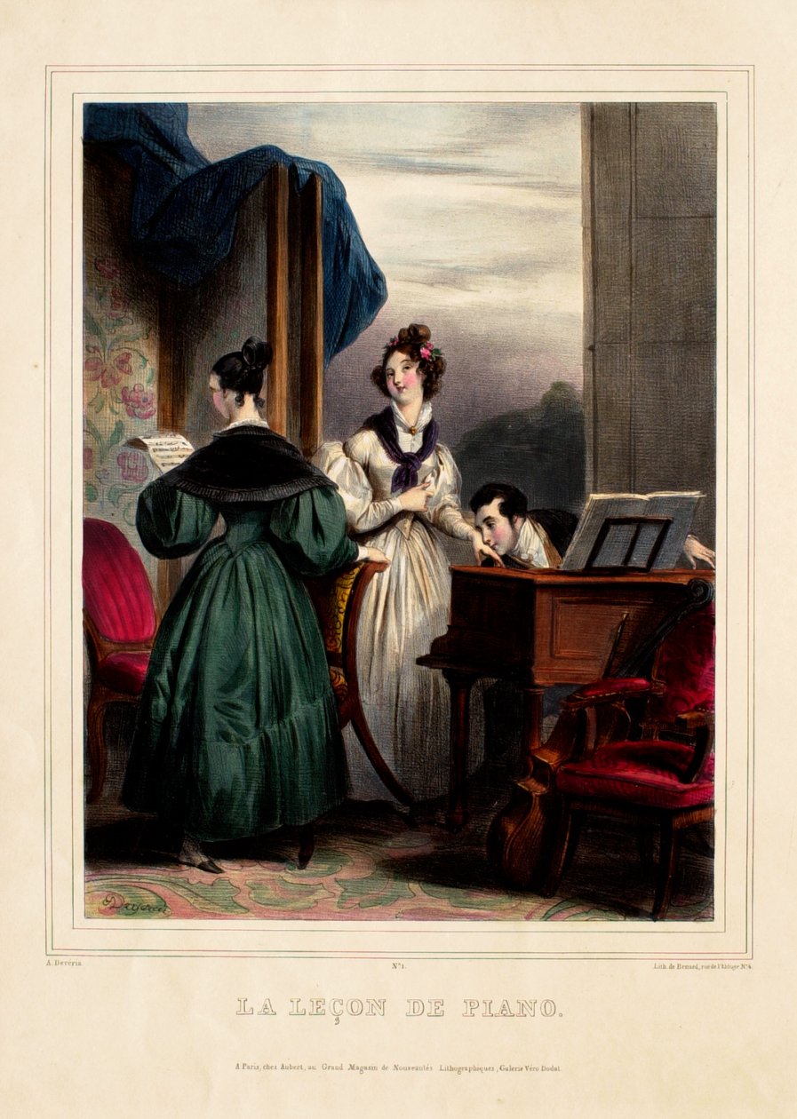 La lezione di pianoforte da Achille Devéria