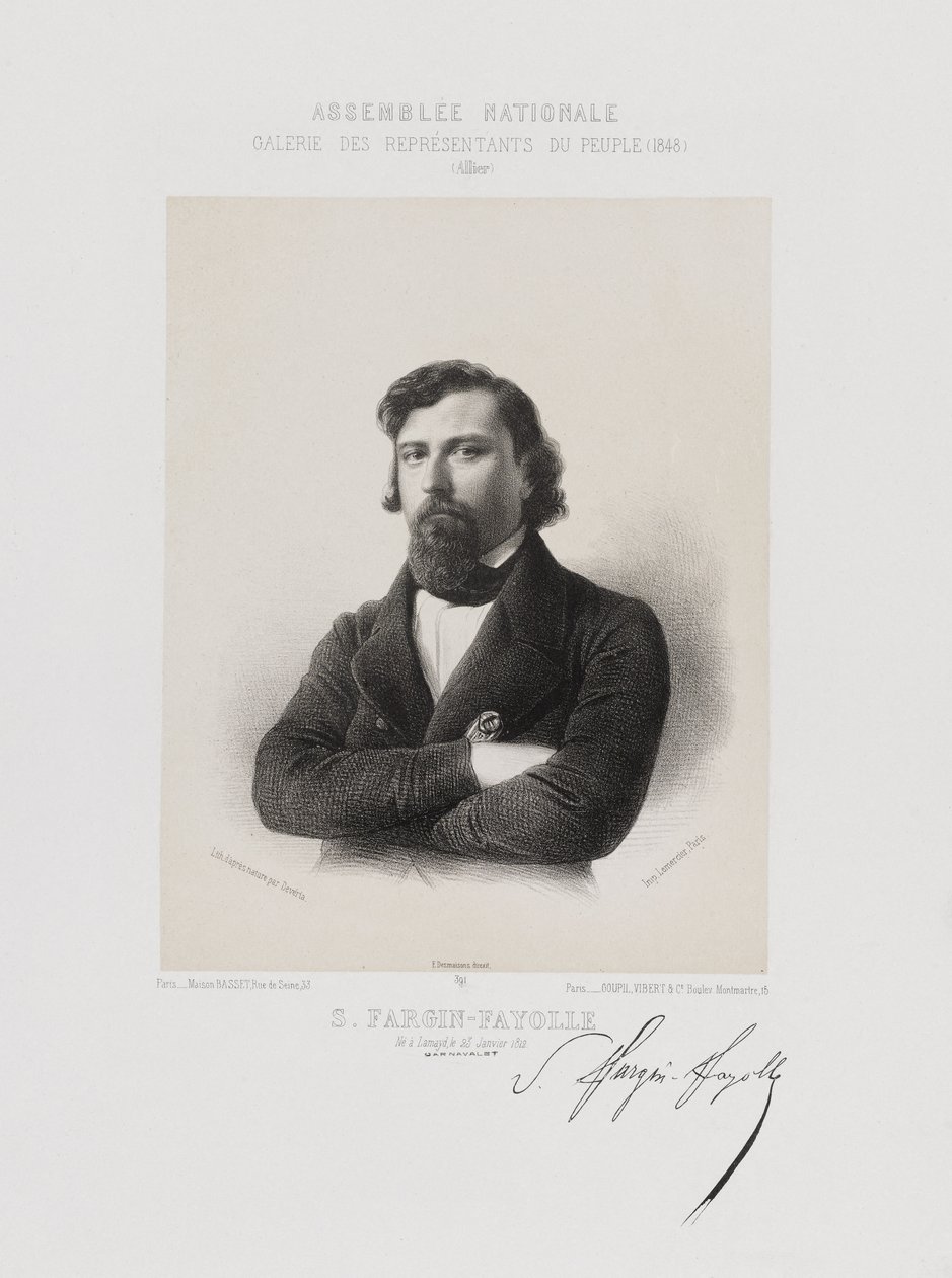 Assemblea nazionale, Galleria dei rappresentanti del popolo - Jules André Sébastien Fargin-Fayolle (Allier) da Achille Devéria