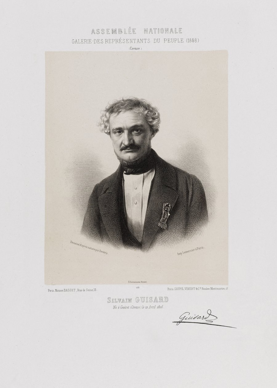 Assemblea nazionale, galleria dei rappresentanti del popolo - Sylvain Guizard (Creuse) da Achille Devéria