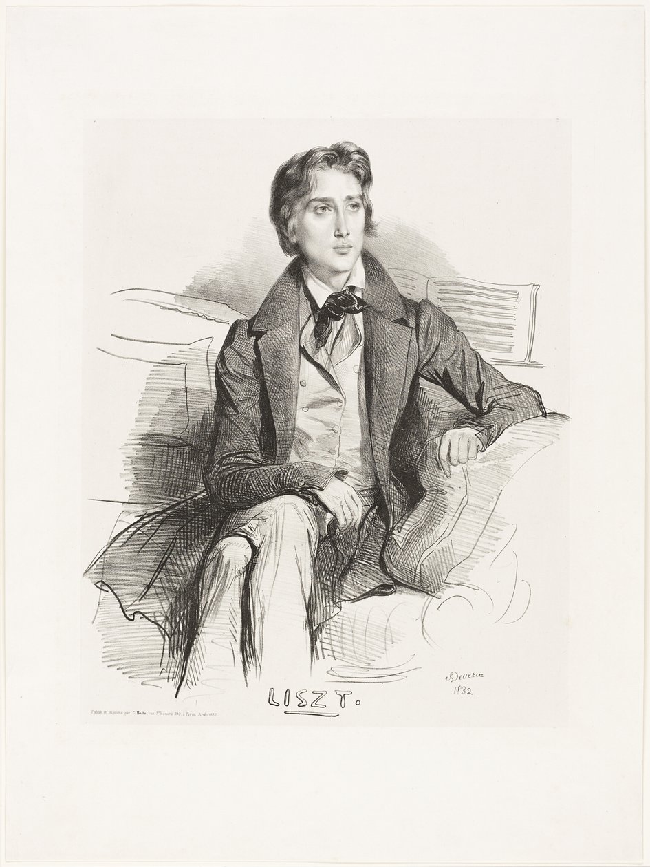 Ritratto di Franz Liszt da Achille Devéria