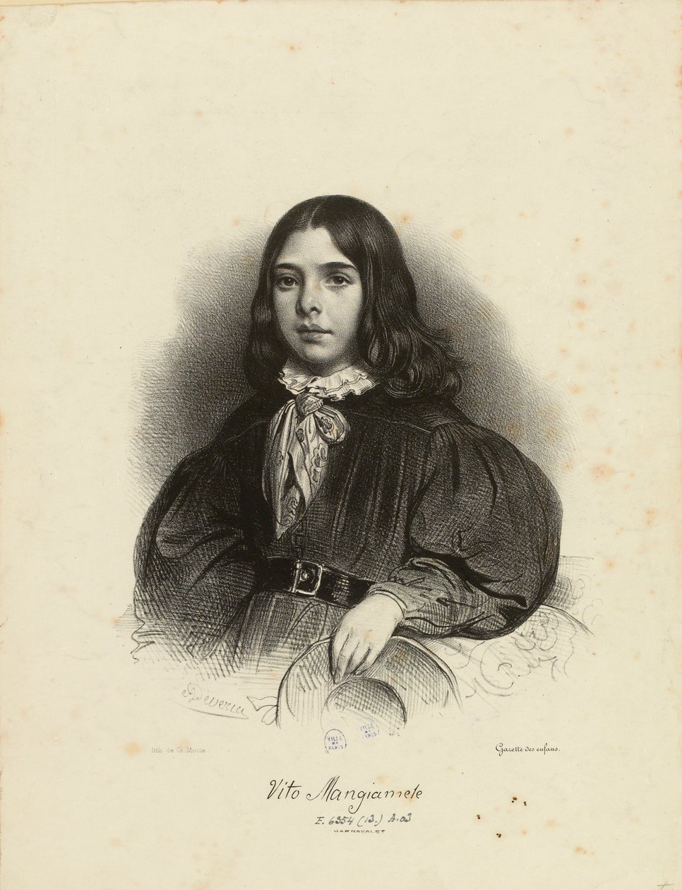 Ritratto di Vito Mangiamele 1827-1897, 1839 da Achille Devéria