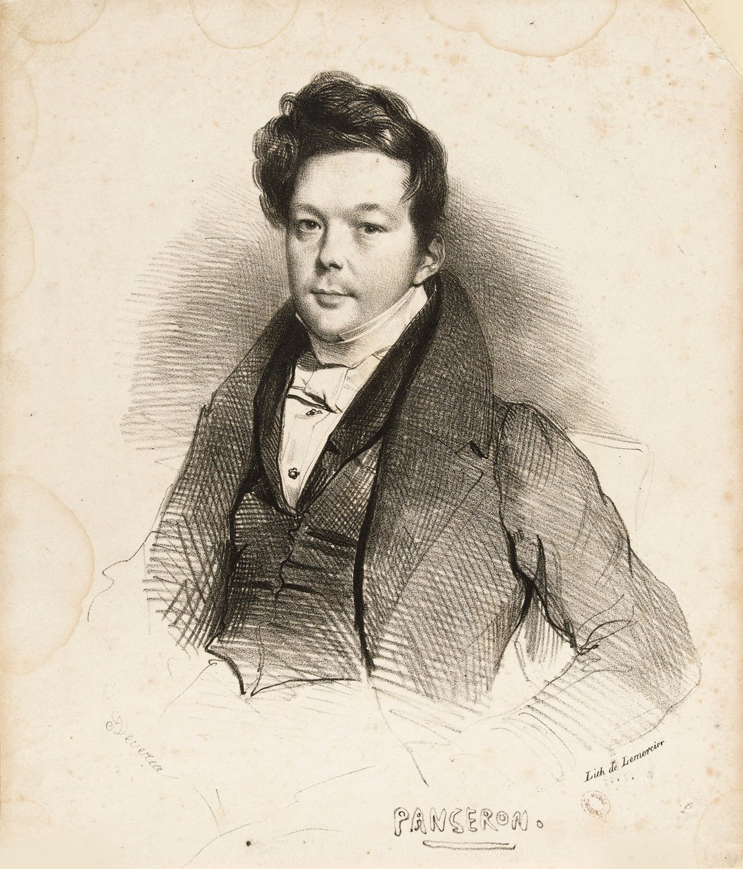 Ritratto del compositore Auguste-Mathieu Panseron da Achille Devéria