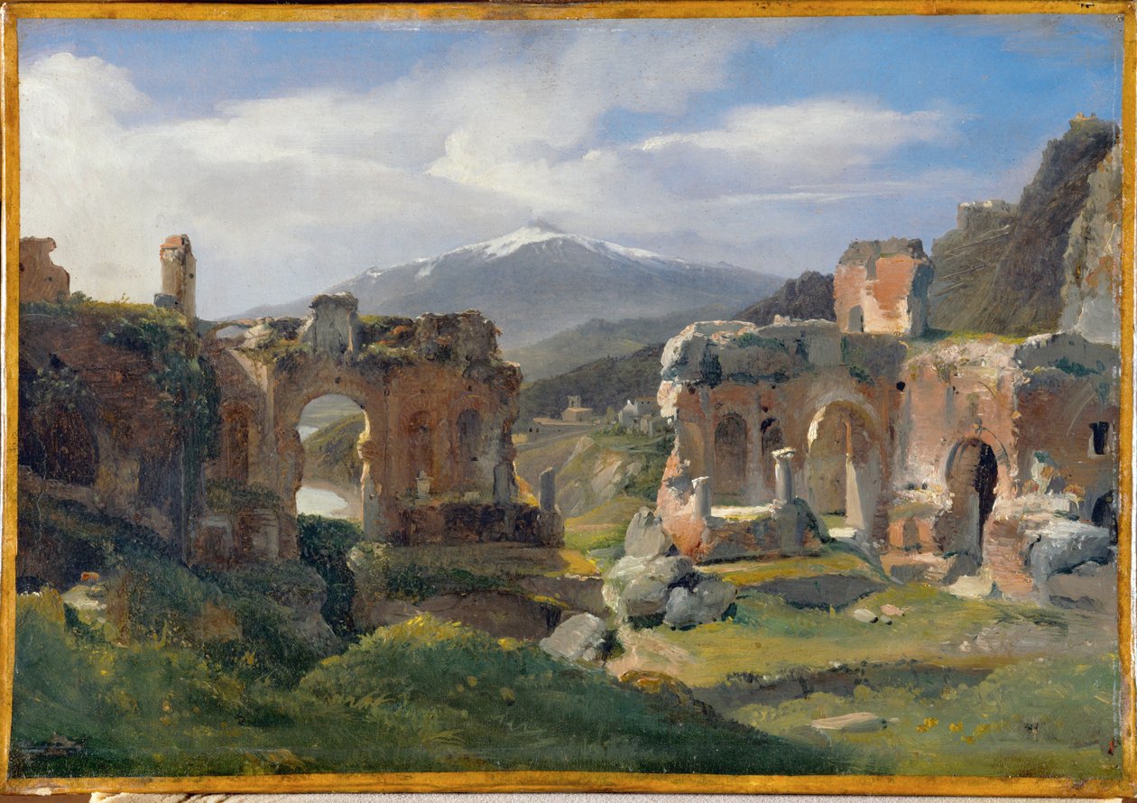 Rovine del teatro di Taormina - Rovine del teatro di Taormina ... da Achille Etna Michallon