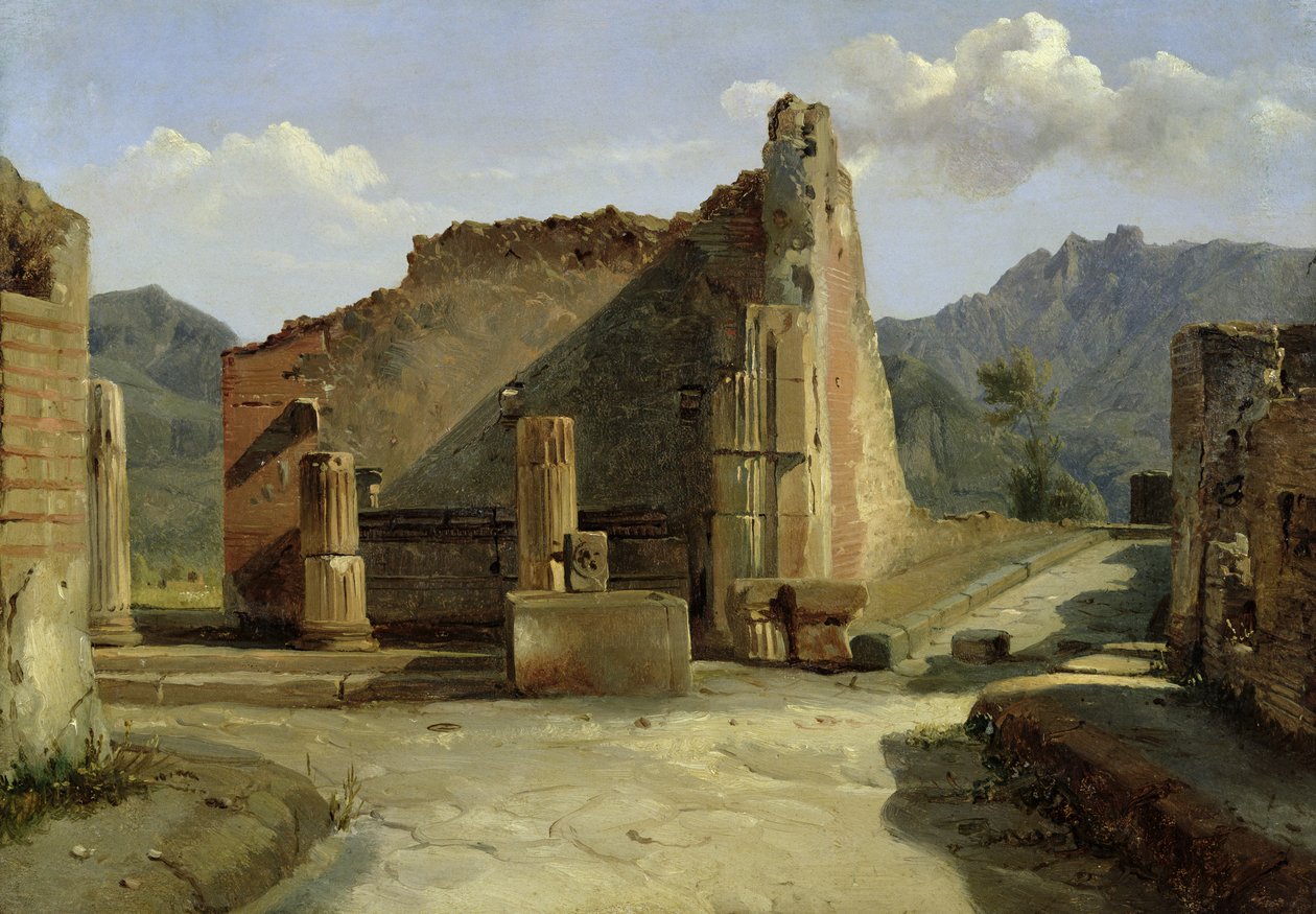 Il Foro di Pompei da Achille Etna Michallon