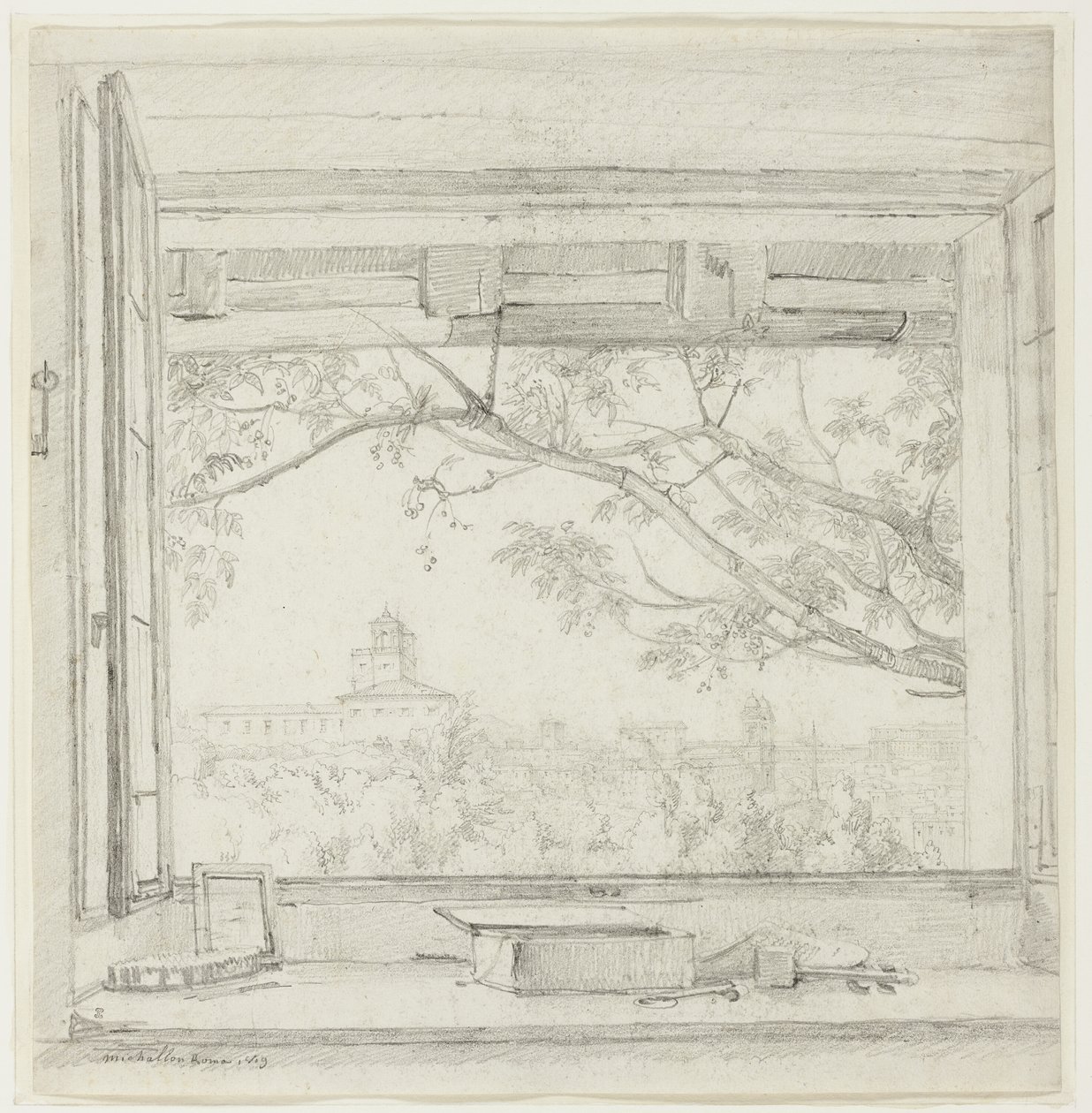 View of the Villa Medici and Sta Trinità dei Monti from Ingres