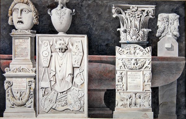 Frammenti di antiche sculture da Achille Francois Leclere