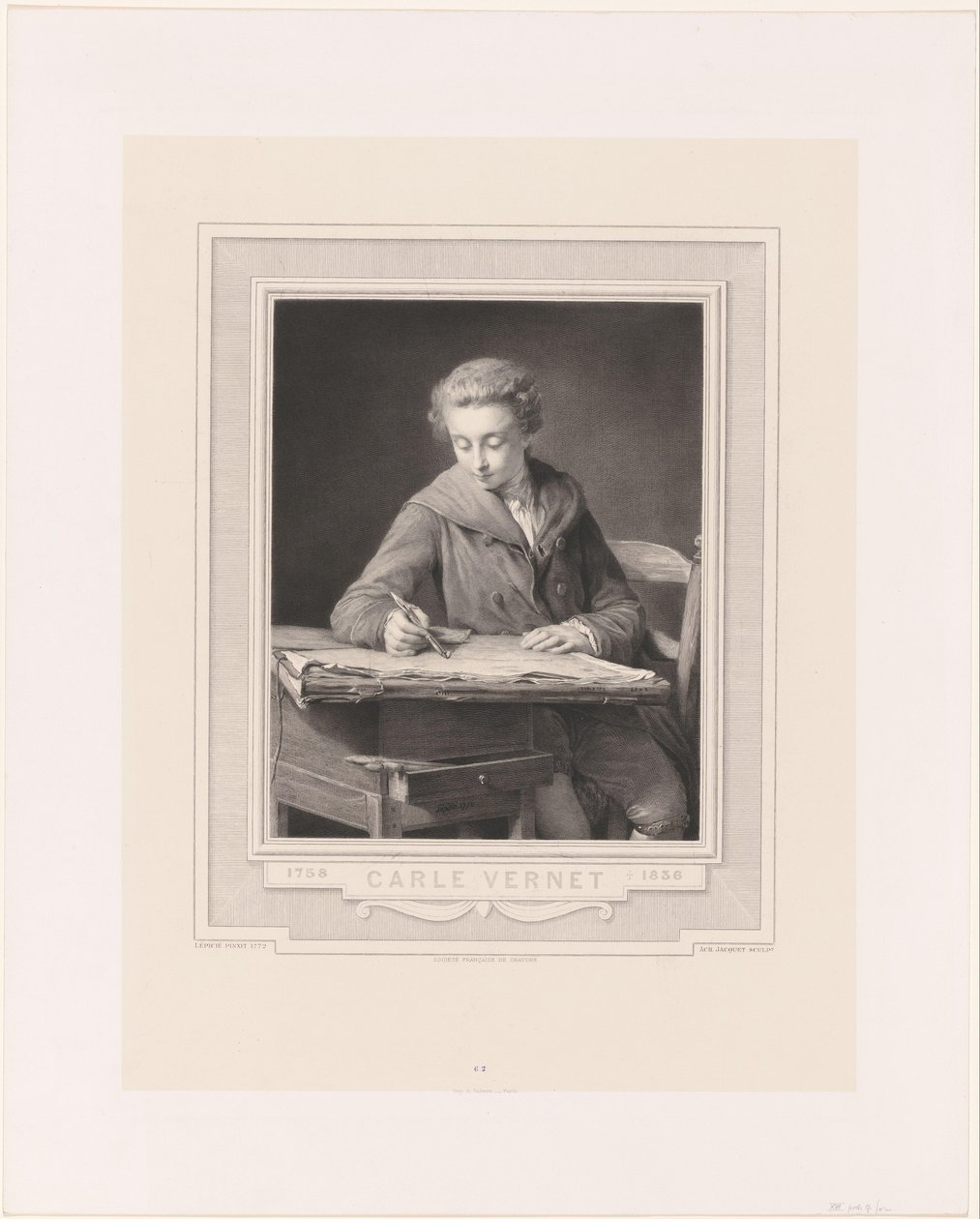 Ritratto di Carle Vernet da Achille Jacquet