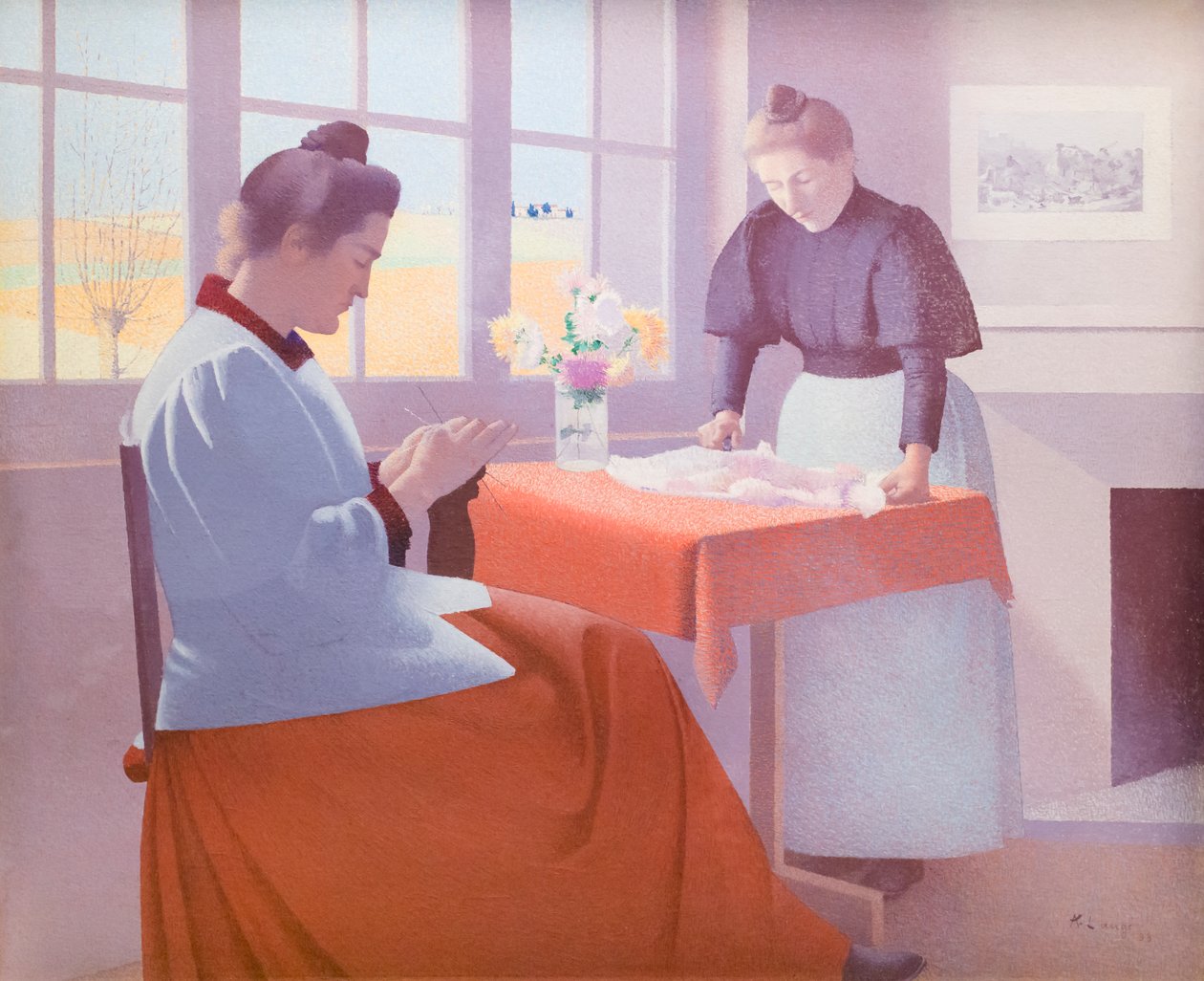 Vicino alla finestra da Achille Lauge