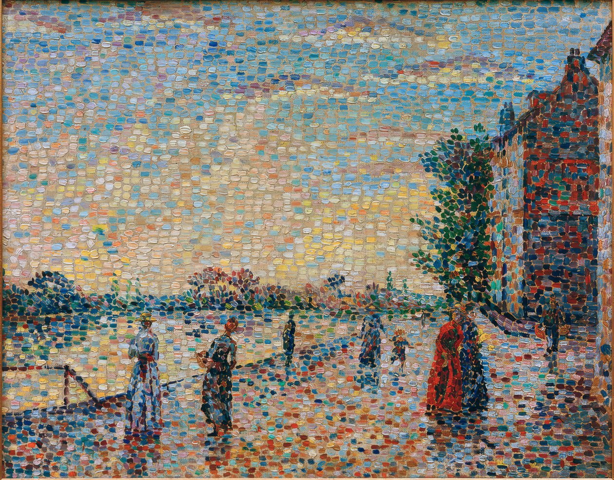 Passeggiata lungo il fiume da Achille Lauge