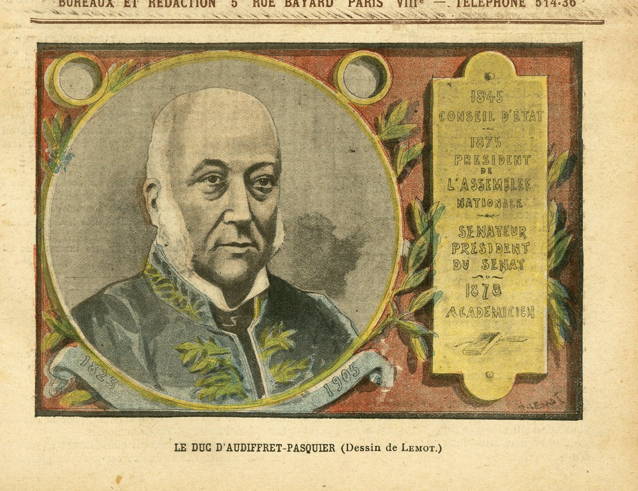 Illustrazione di Achille Lemot in Le Pelerin da Achille Lemot