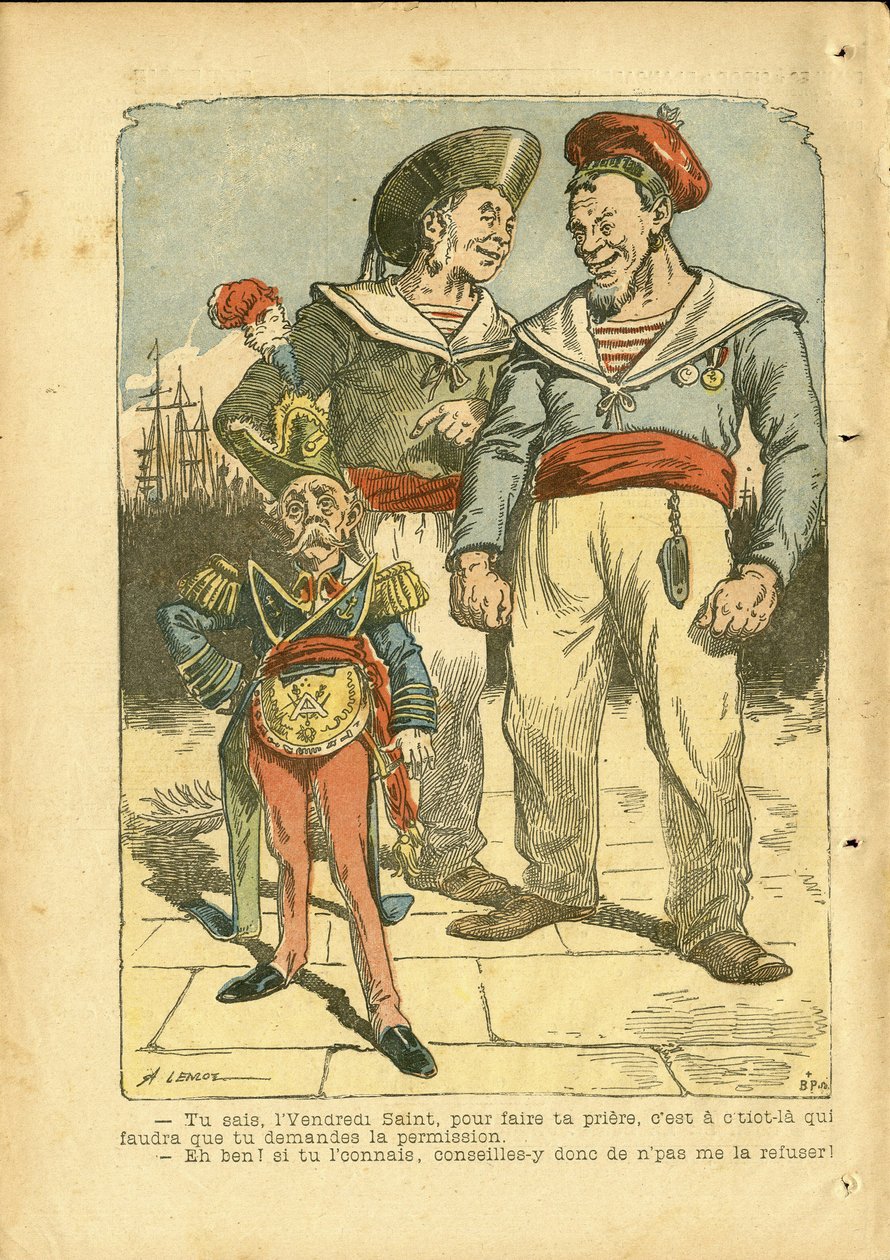 Illustrazione di Achille Lemot (1846-1909) in Le Pelerin da Achille Lemot
