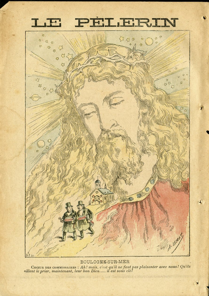 Illustrazione di Achille Lemot (1846-1909) in Le Pelerin da Achille Lemot