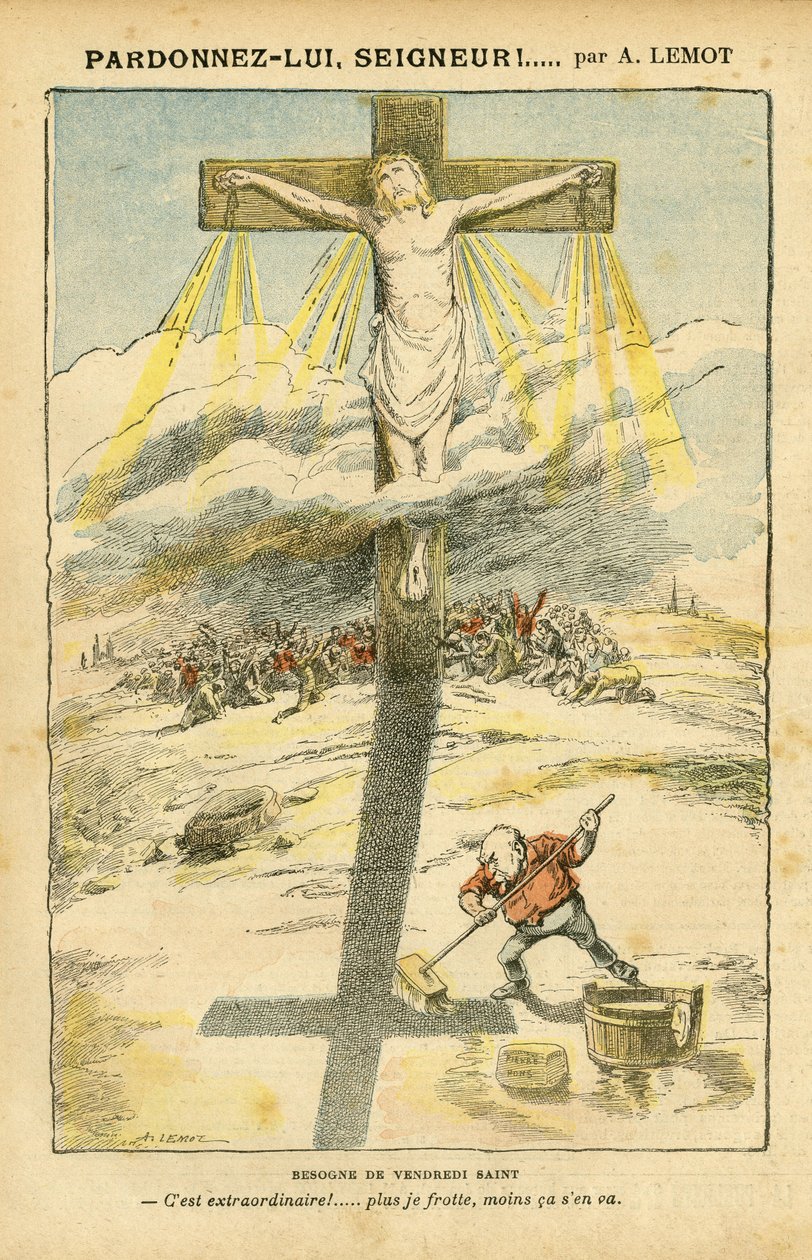 Illustrazione di Achille Lemot (1846-1909) in Le Pelerin da Achille Lemot