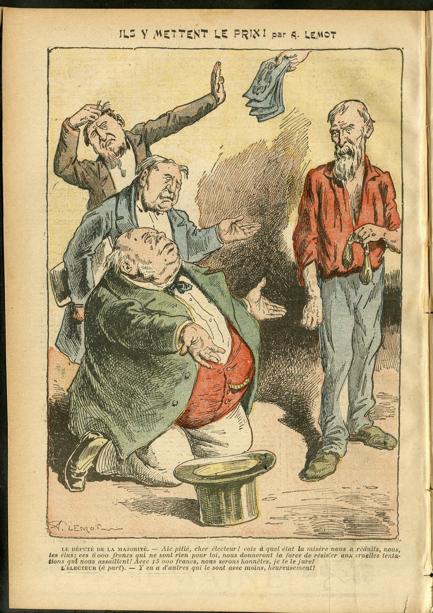 Illustrazione di Achille Lemot in Le Pelerin da Achille Lemot