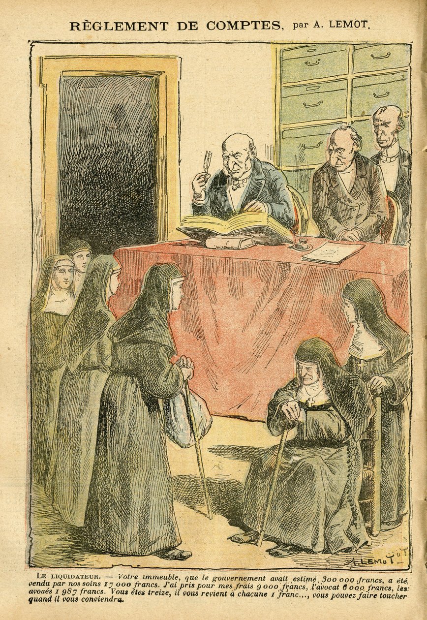Regolamento dei conti - Antisemitismo, Religione, Fede, Separazione tra Chiesa e Stato, Inventari/Reazioni agli inventari - Suore da Achille Lemot