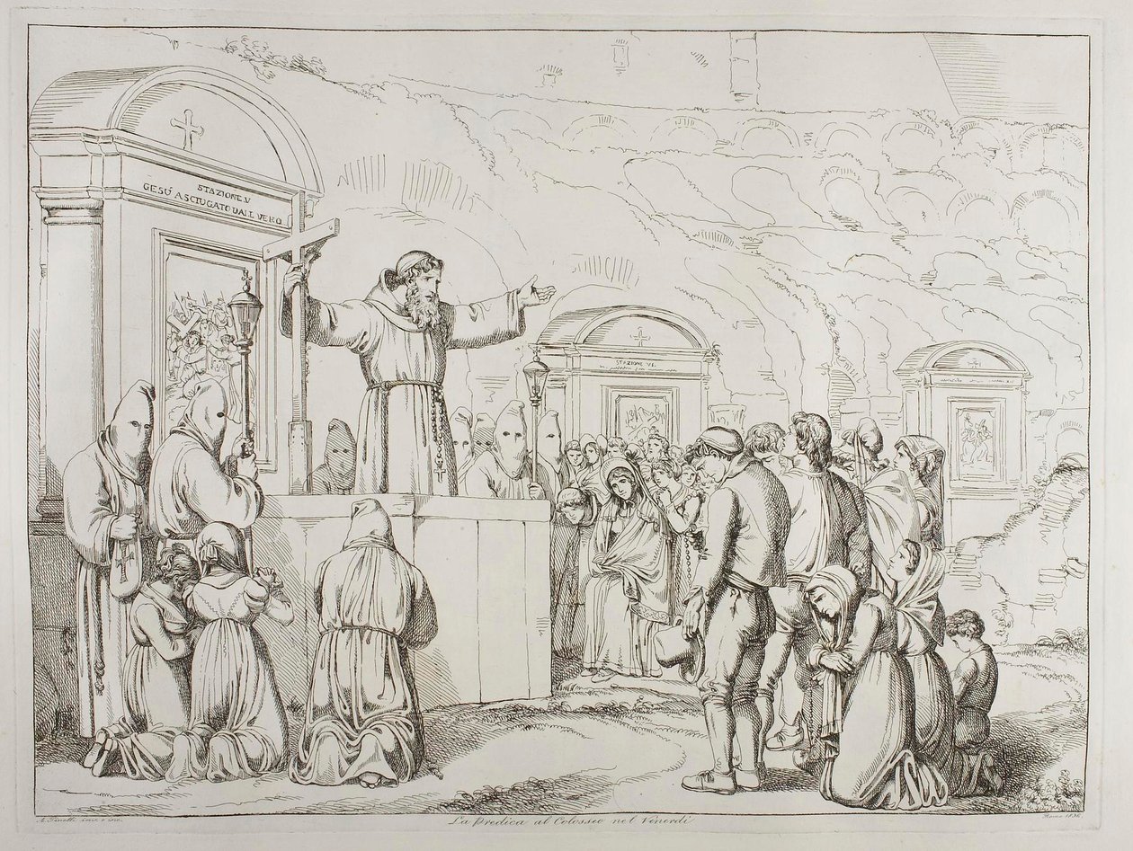 La predica del venerdì al Colosseo da Achille Pinelli