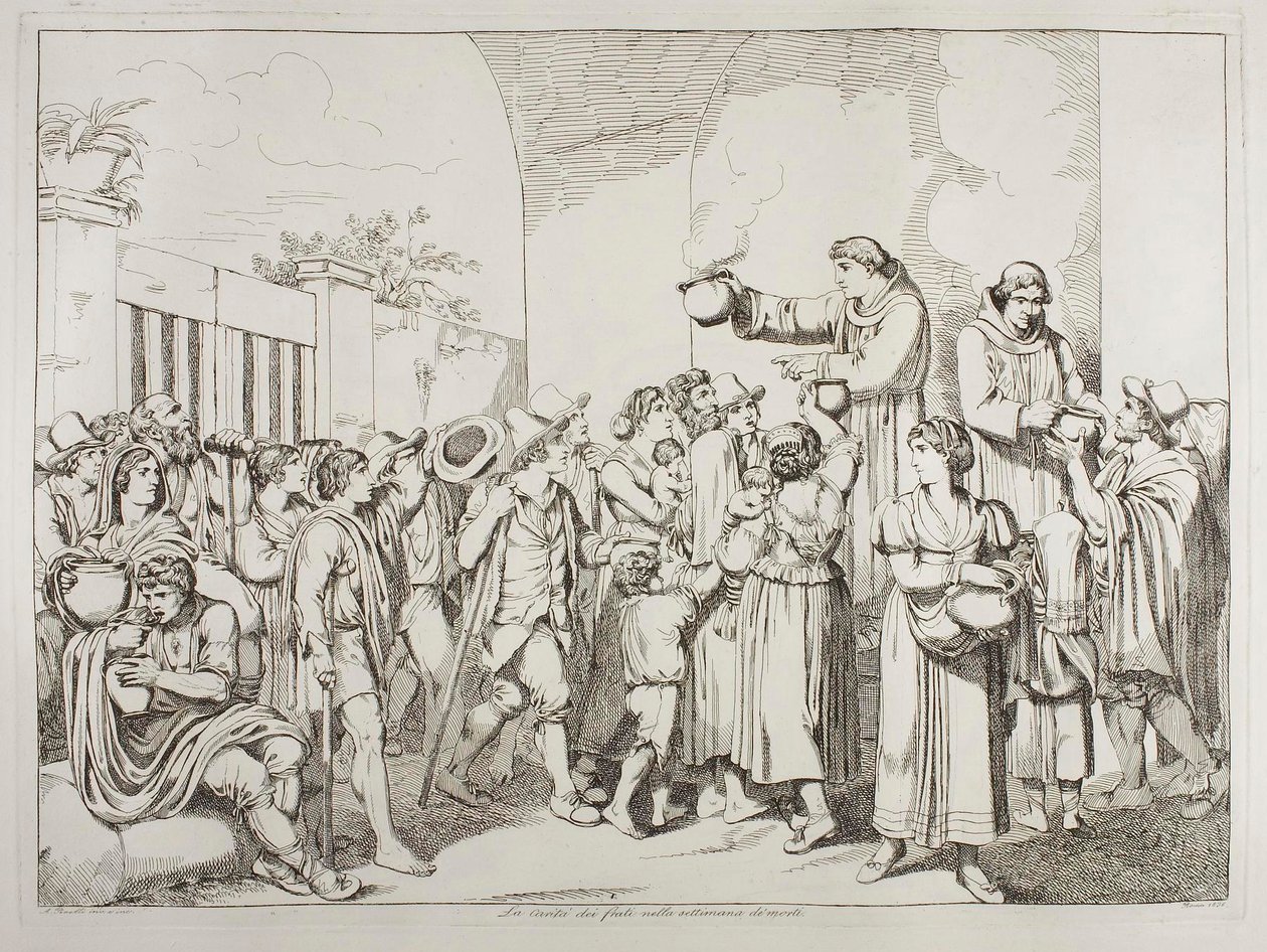 Le elemosine dei monaci da Achille Pinelli