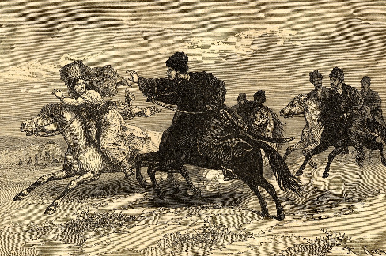Incisione in "I popoli della Terra" 1890 (incisione) da Achille Sirouy