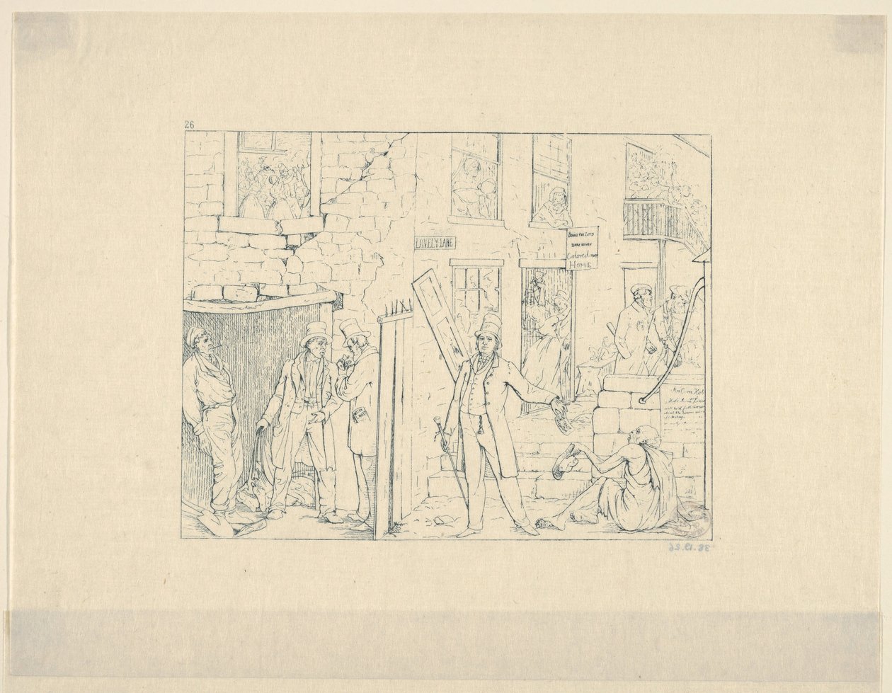 Persone di colore libere nel Nord da Confederate War Etchings, 1861-63 da Adalbert John Volck