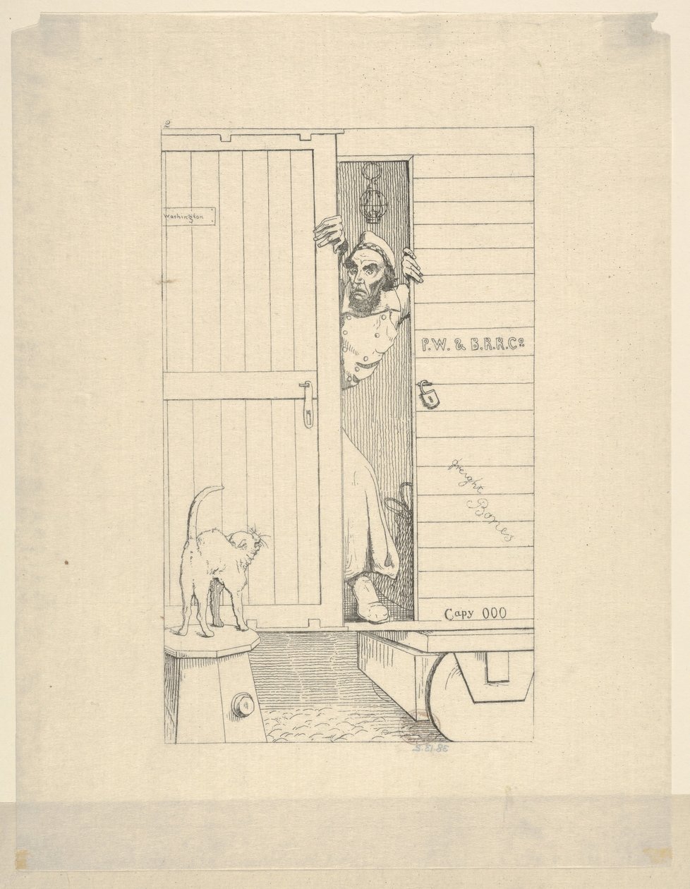 Passaggio attraverso Baltimora da Confederate War Etchings, 1861-63 da Adalbert John Volck