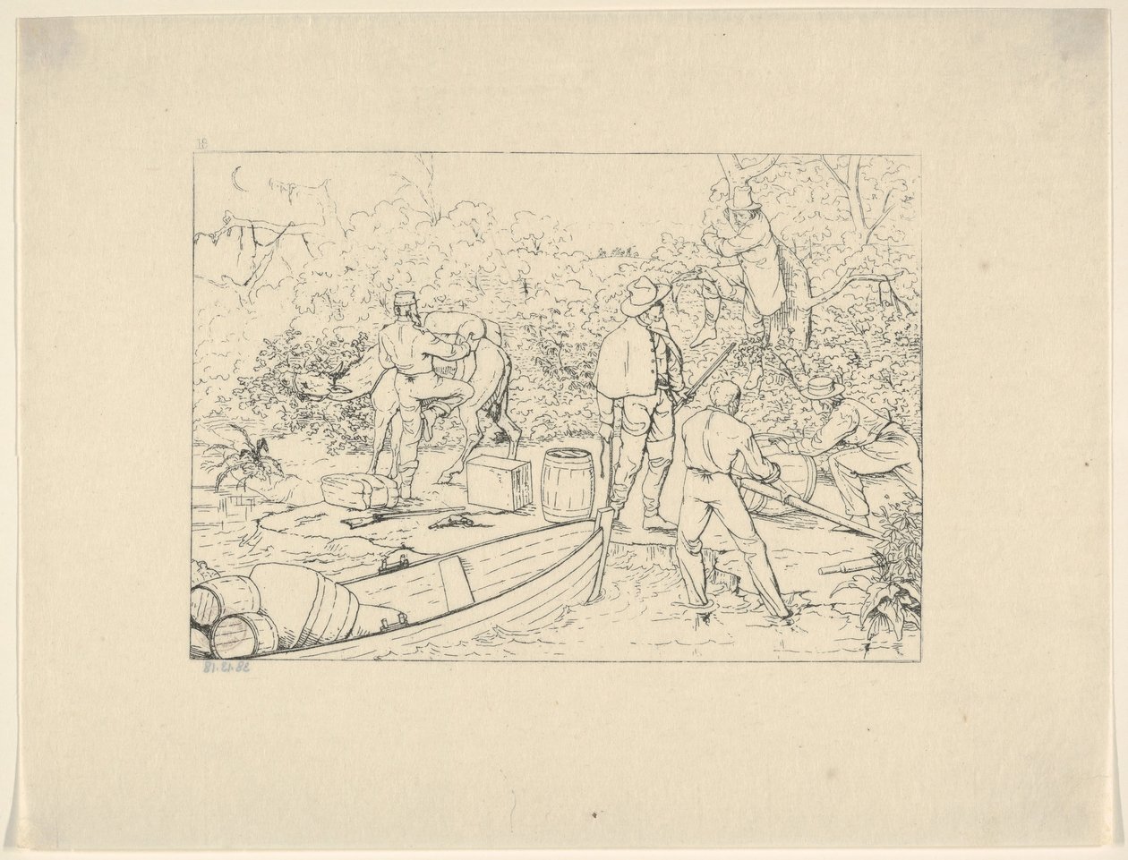 Contrabbando di Medicinali nel Sud dalle Incisioni della Guerra Confederata, 1861-63 da Adalbert John Volck