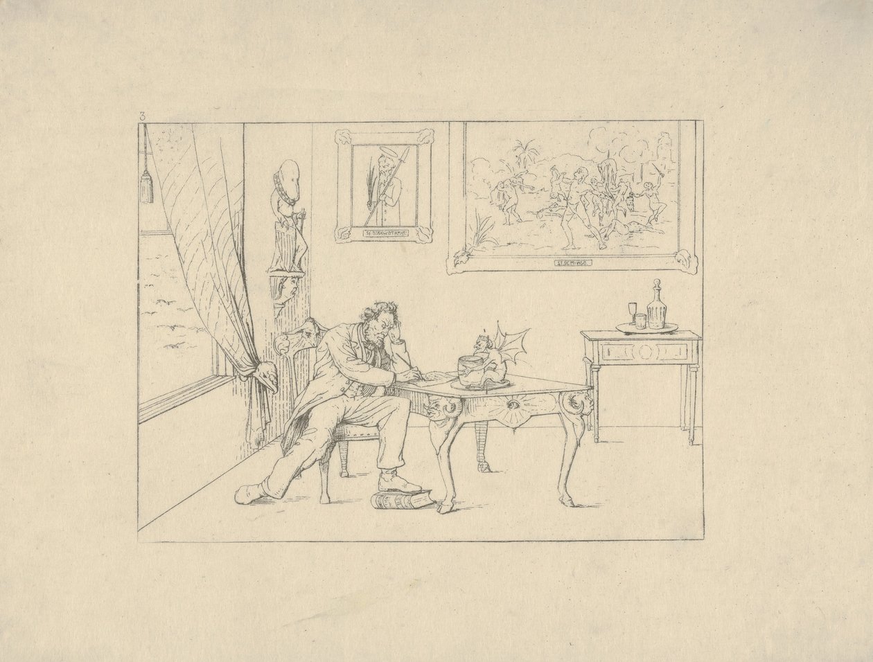 Scrittura della Proclamazione di Emancipazione da Confederate War Etchings, 1861-63 da Adalbert John Volck