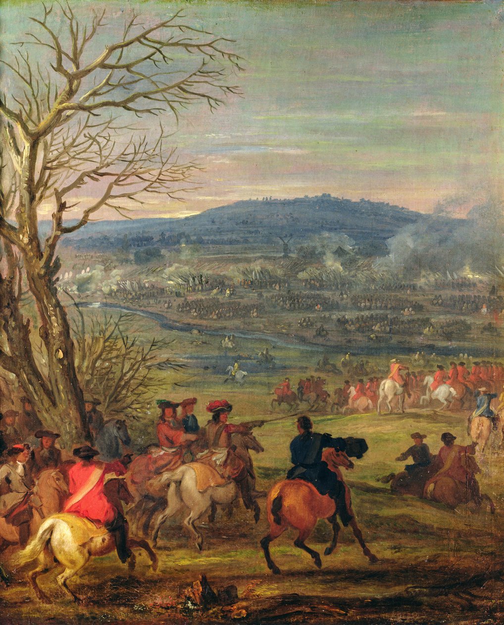 Luigi XIV (1638-1715) in battaglia vicino al Monte Cassel, 11 aprile 1677, c.1678 da Adam Frans van der Meulen