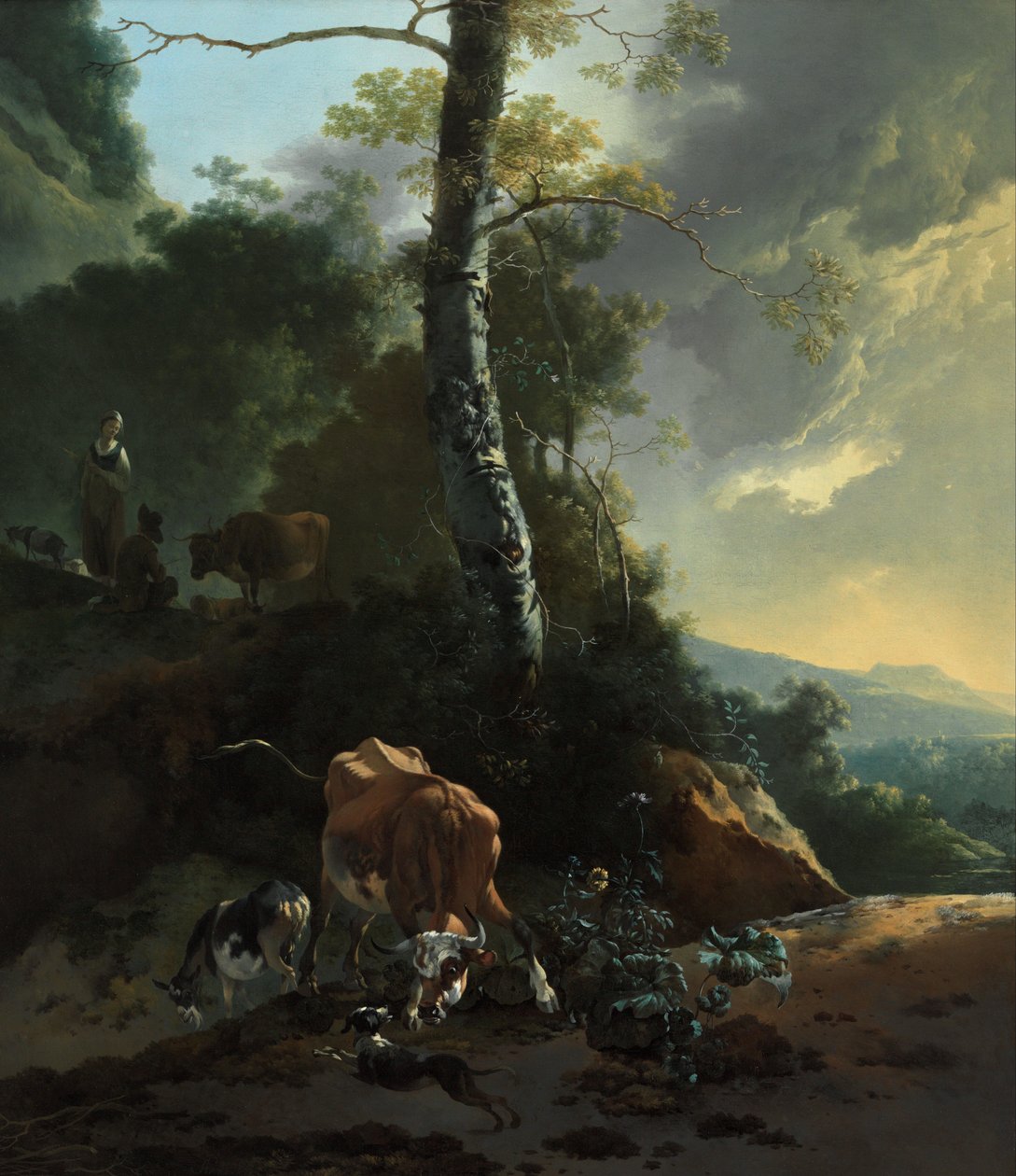 Paesaggio con Bue Infuriato da Adam Pynacker