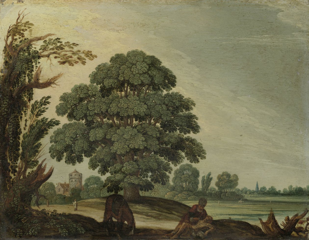 Paesaggio con il Buon Samaritano da Adam Elsheimer (follower of)