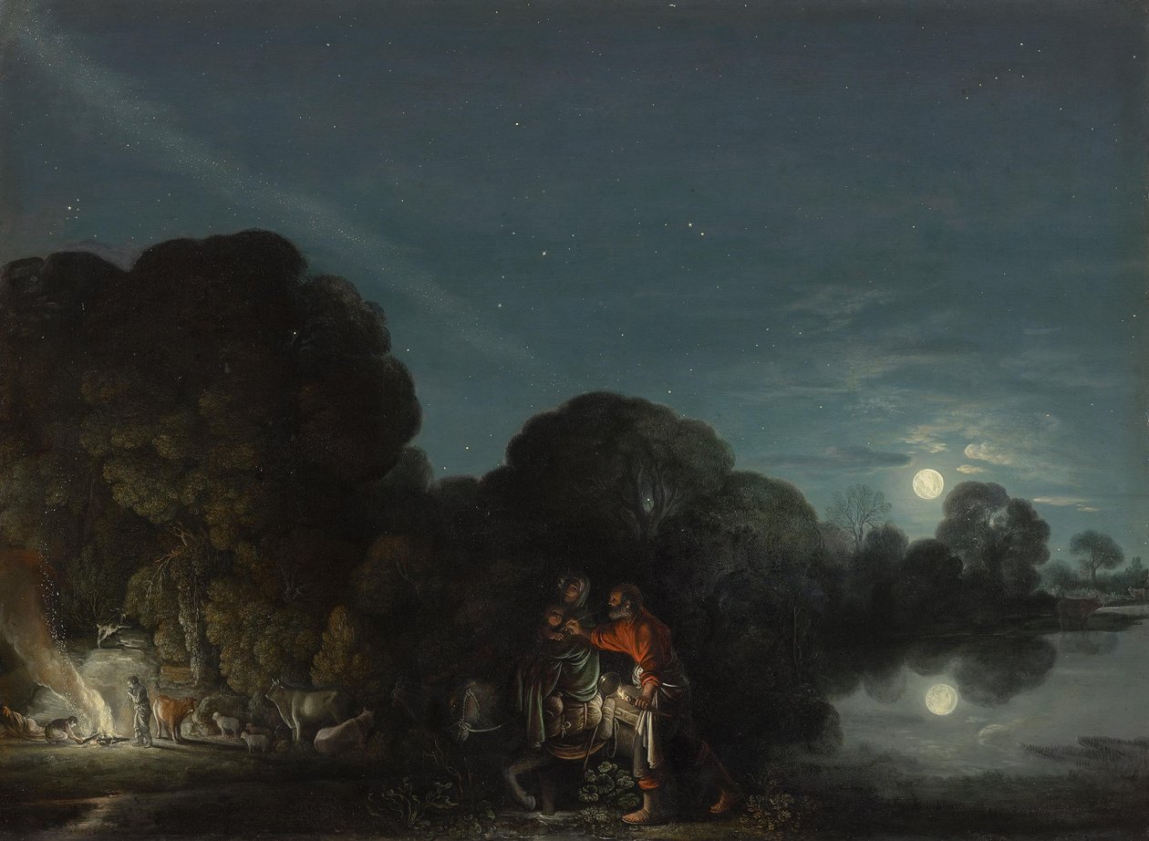 La fuga in Egitto da Adam Elsheimer