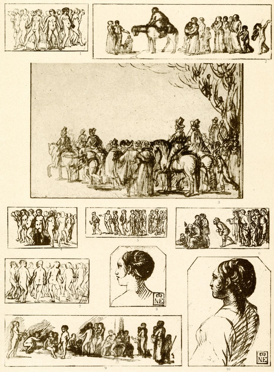 Danze rotonde, studi di teste e gruppi di figure da Adam Elsheimer
