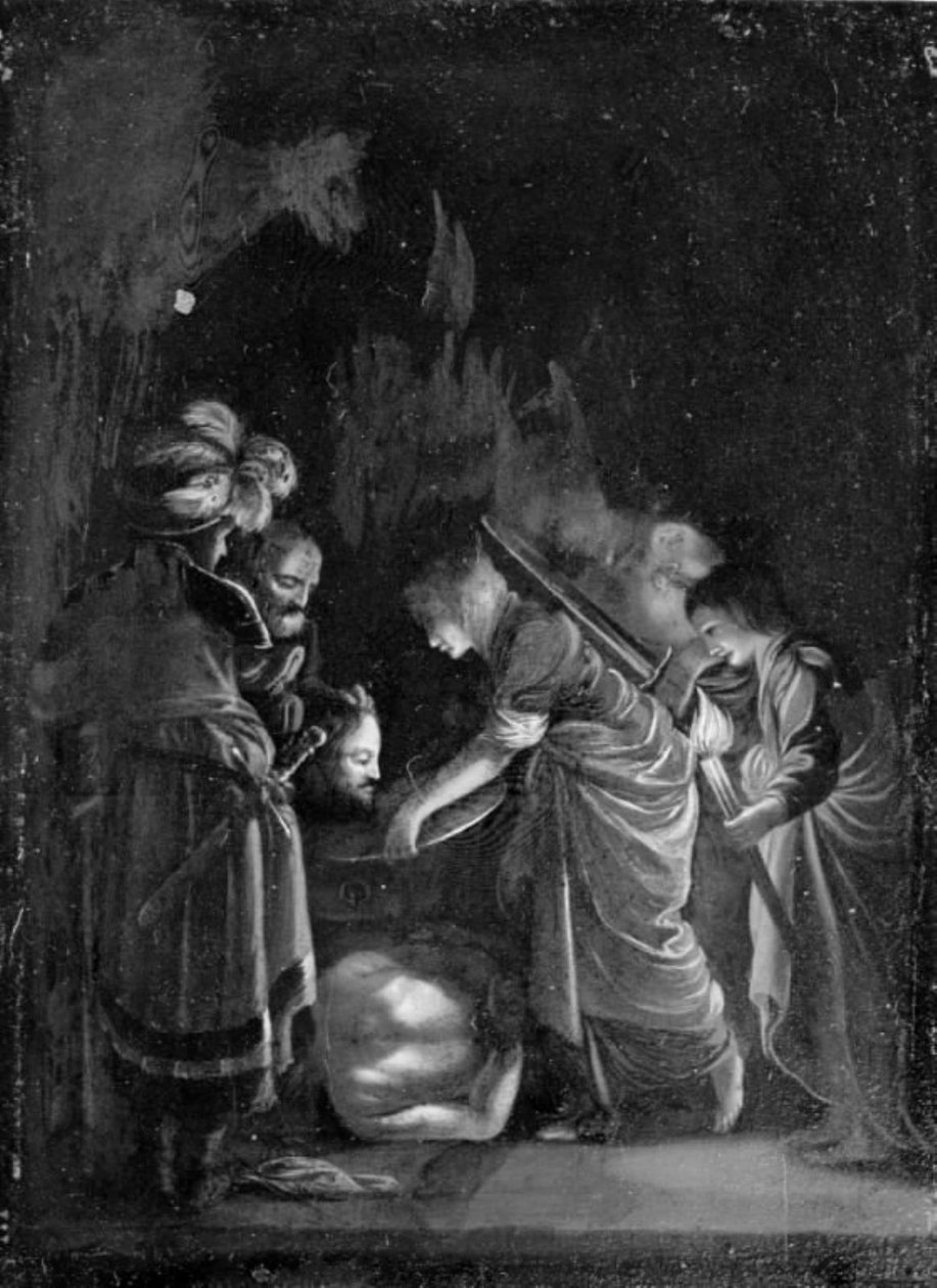 La presentazione della testa di san Giovanni Battista, notte da Adam Elsheimer