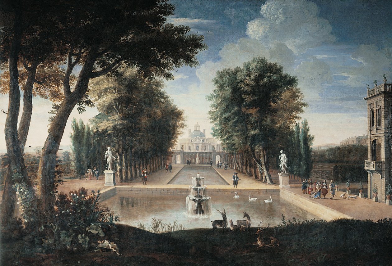 Veduta di un palazzo da Adam Frans van der (style of) Meulen