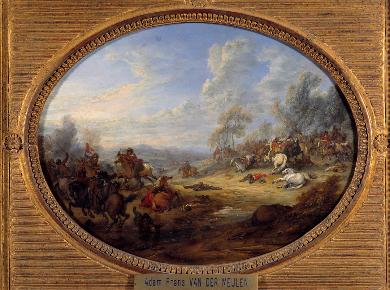 Scontro di cavalleria. Una battaglia sotto il regno di Luigi XIV da Adam Frans van der Meulen