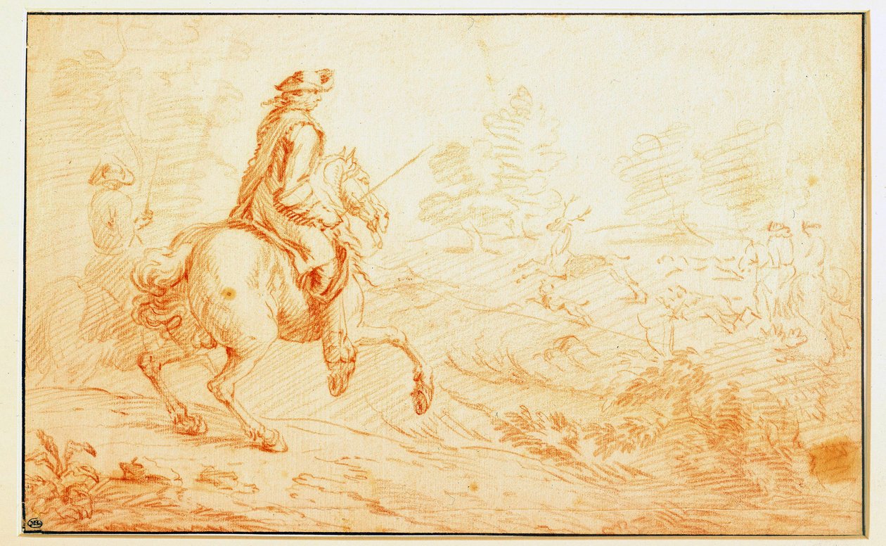 Caccia al cervo a sanguigna da Adam Frans van der Meulen