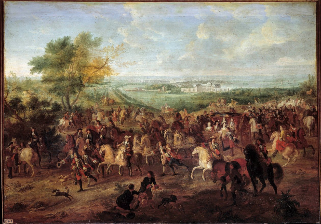 Passeggiata in carrozza di Re Luigi XIV, Regina Maria Teresa d